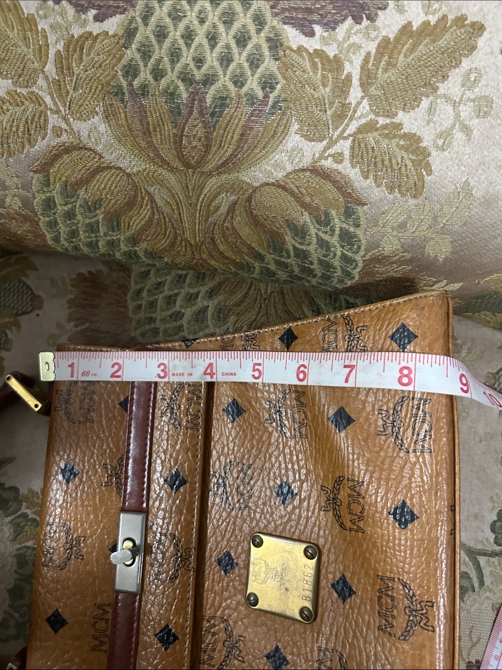 MCM vintage 70s Cognac Visetos Monogram Top Handle Satchel - Picture 11 of 11